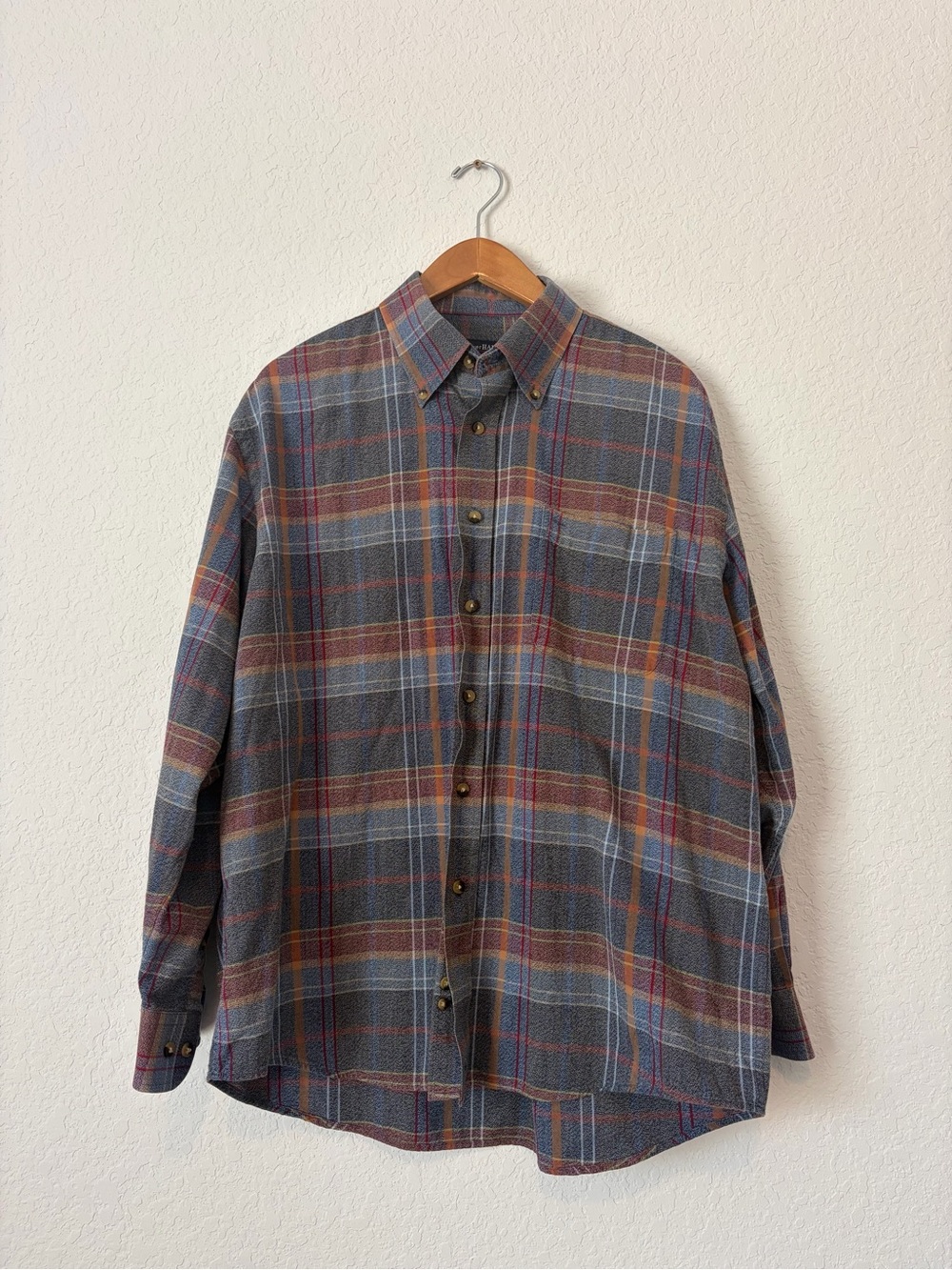 Oliver Harris Classic Button-Down Plaid Shirt - Blue Multi